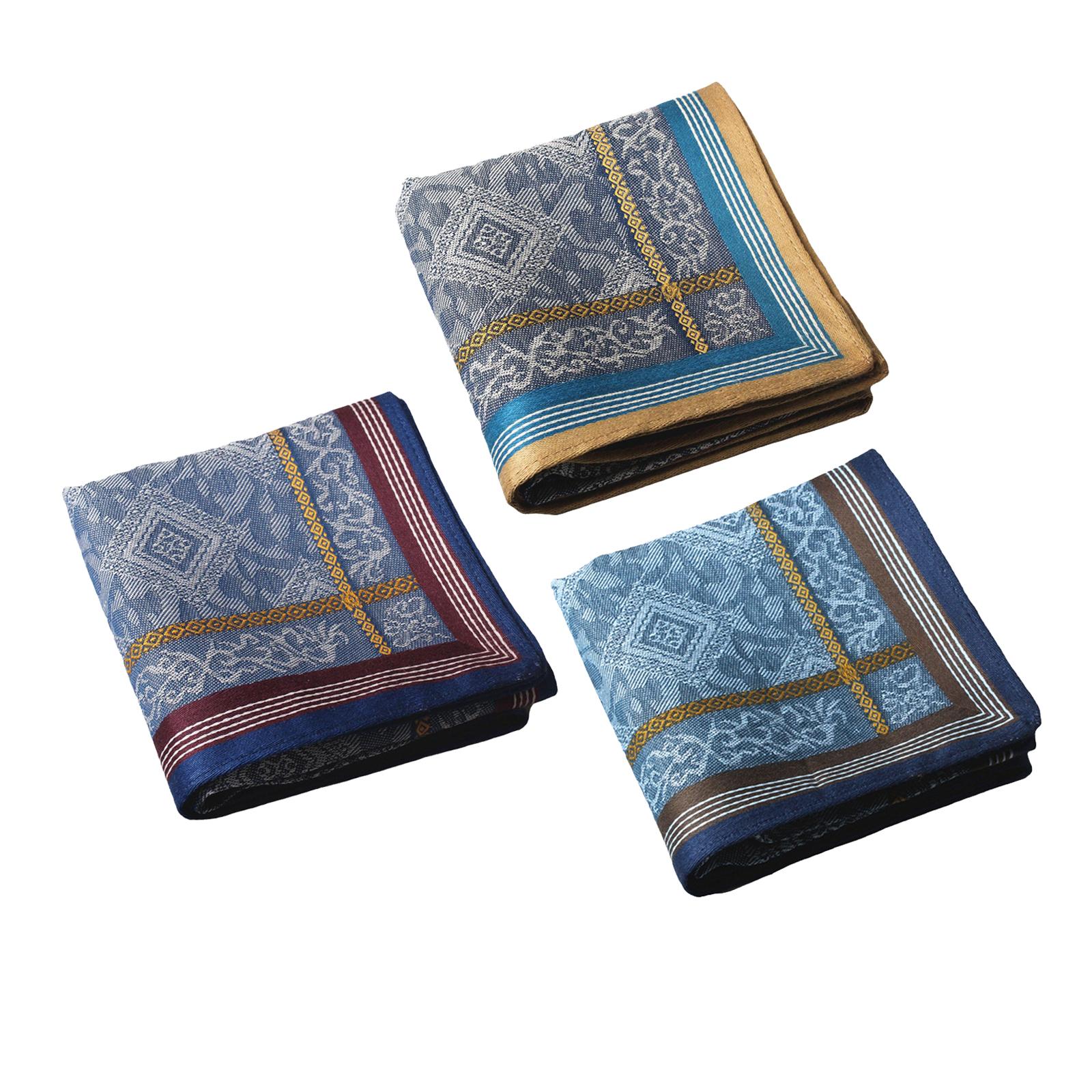Handkerchief Cotton Men - 3x Herren-Taschentücher, Einstecktücher für Feiern, Bräutigame
