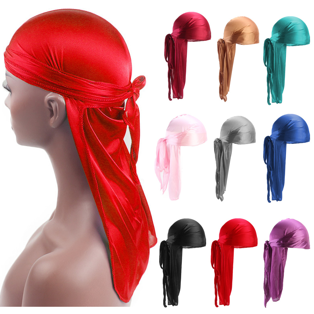 Bandana Doo Rag - Unisex Erwachsene Satin Lange Schwanz Doo