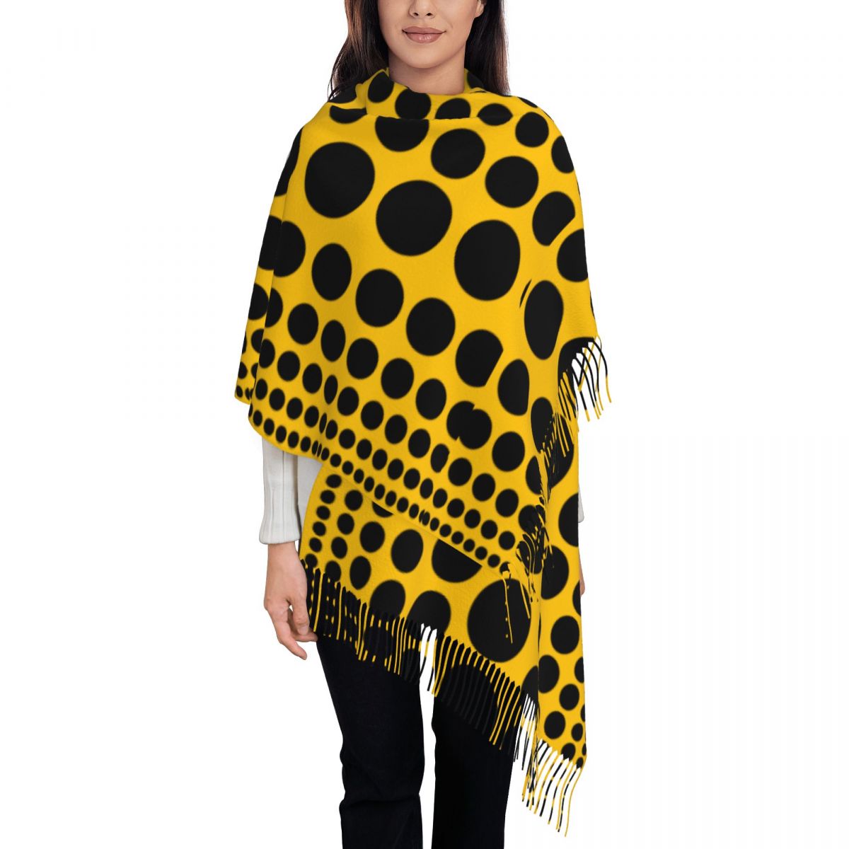 Infinity Scarf Knit - Infinity Polka Dots Schal für Damen,
