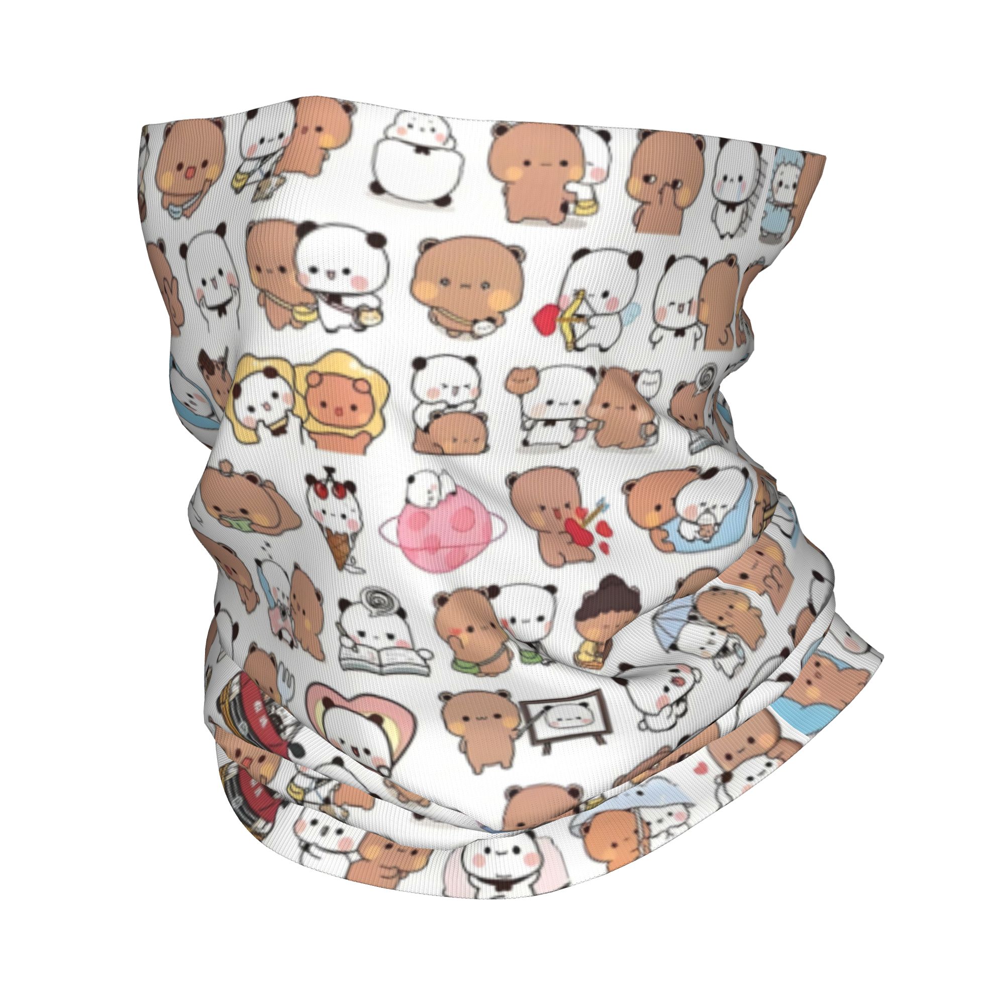 Neck Warmer Tube - Benutzerdefinierte Bär Cartoon Pfirsich und Goma