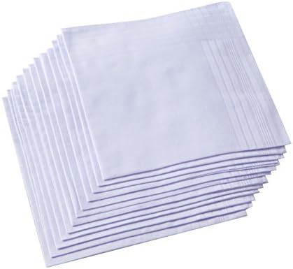 Handkerchief Cotton Men - Reinweißes Herren-Taschentuch aus 100 % Baumwolle