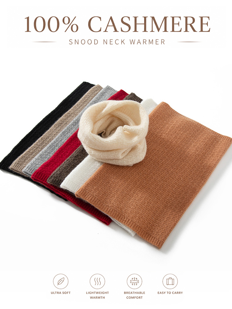 Infinity Scarf Knit - 100% Reiner Kaschmir Waffelstrick Halswärmer Damen