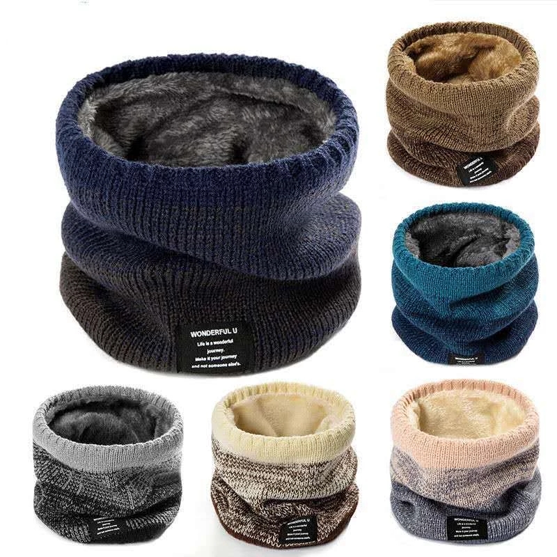 Handkerchief Cotton Men - Winterschal für Herren, Fleece-Ring, Bandana, gestrickt,
