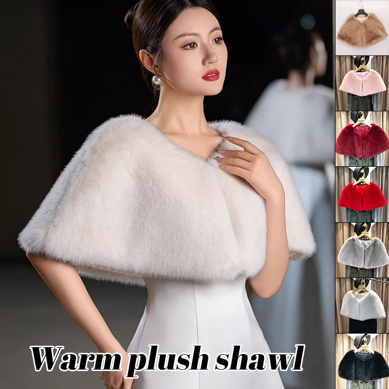 Stole Wedding Shawl - Frauen Winter Faux Pelz Schal Elegante