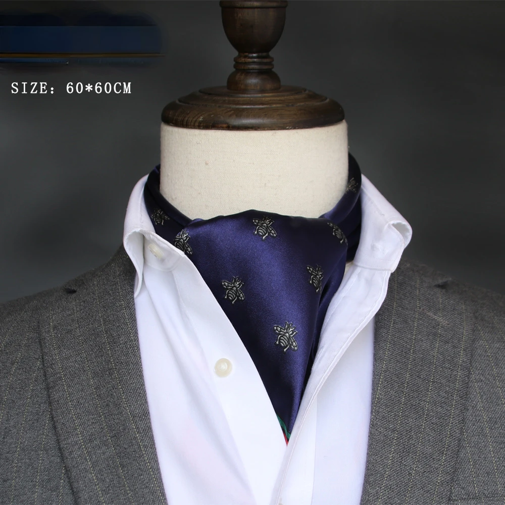 Bandana Cotton - Britischer Herren-Seidenschal, kleines quadratisches Handtuch, Satin-Seidenschal,