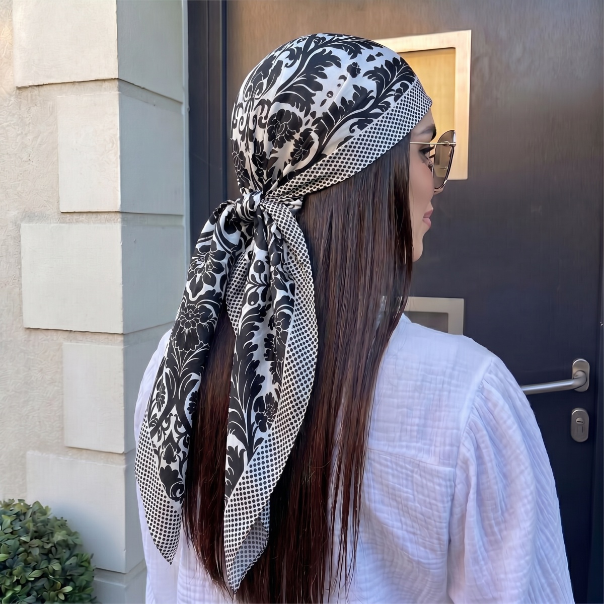 Pashmina Wrap Large - NEU Damen Seidenquadrattuch, Damen-Bandana, Kopftuch, Satin-Foulard,