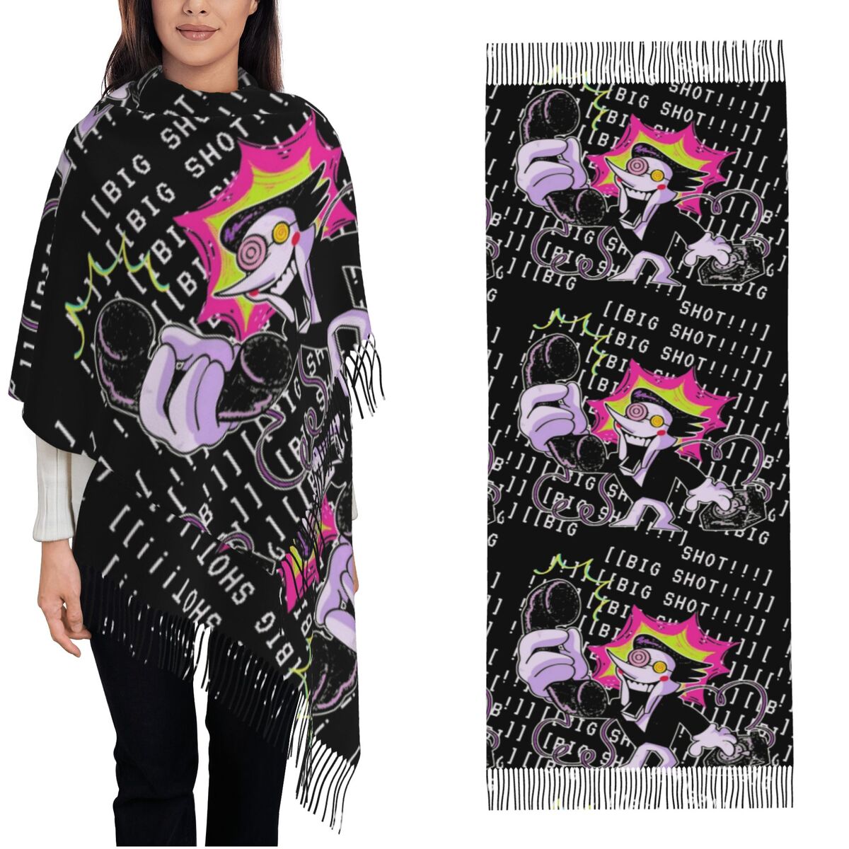 Pashmina Wrap Large - Deltarune Schalwickel für Damen, Winter, großer