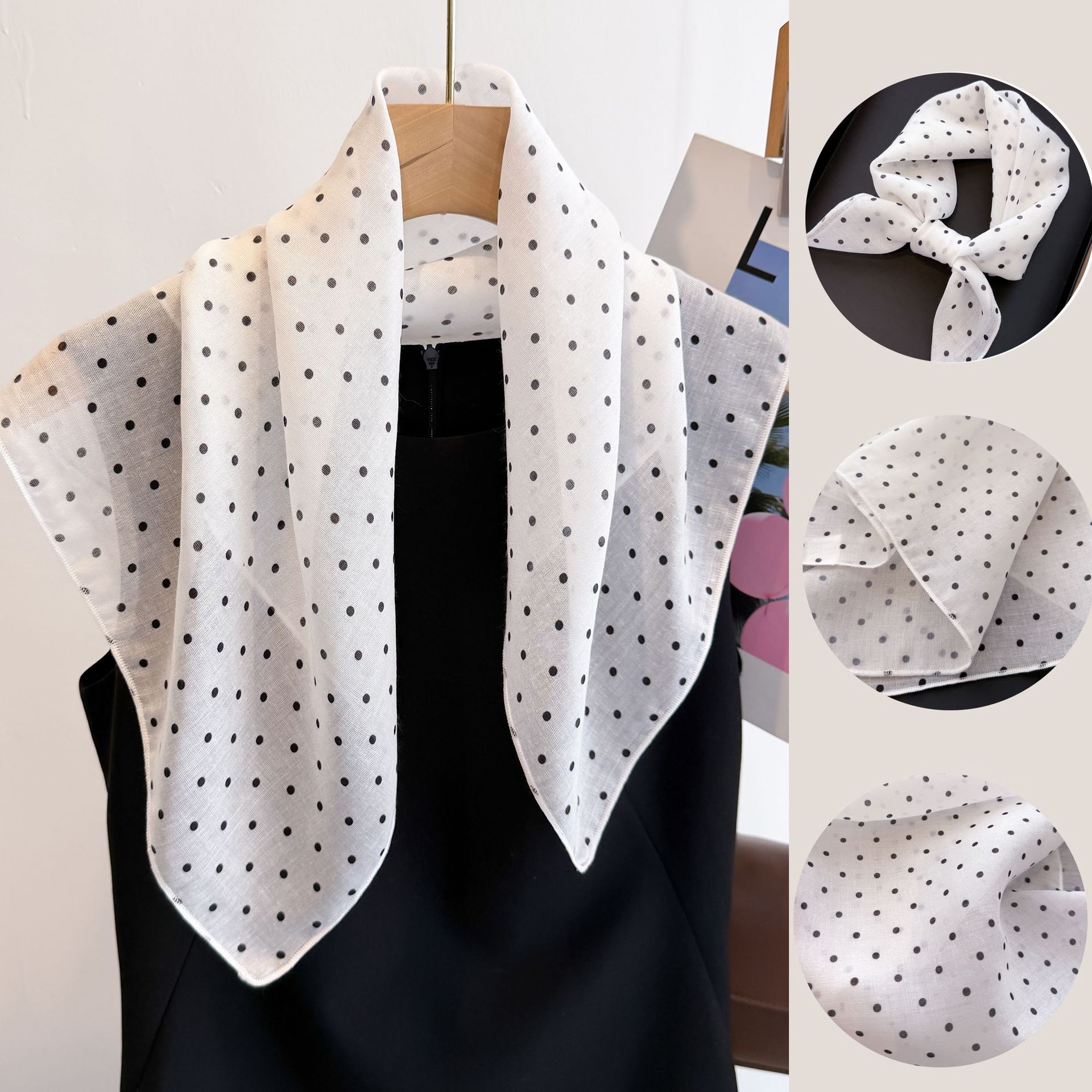 Bandana Cotton - 50cm Baumwoll-Leinen Quadratischer Schal - Süßer,