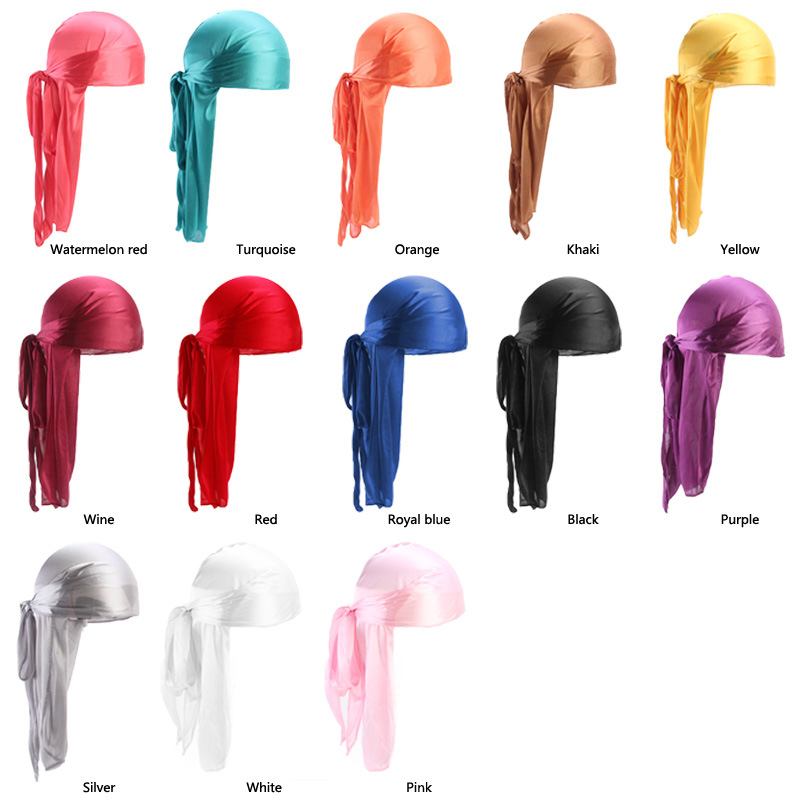 Bandana Doo Rag - Herren Seidige Durags Bandanas Turban Hut