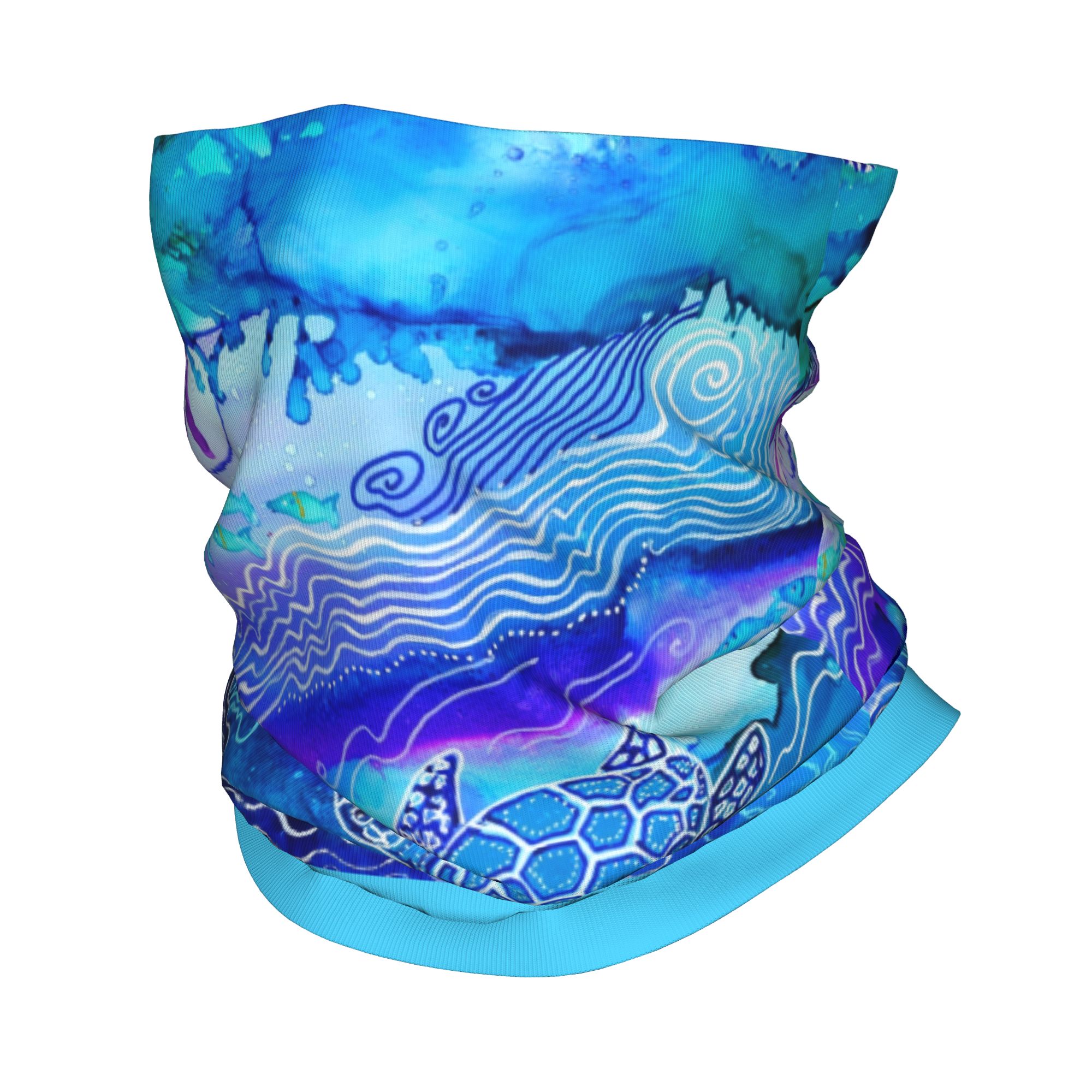 Neck Warmer Tube - Maßgefertigtes Meeresschildkröten-Tauch-Winter-Stirnband und Halswärmer für Männer