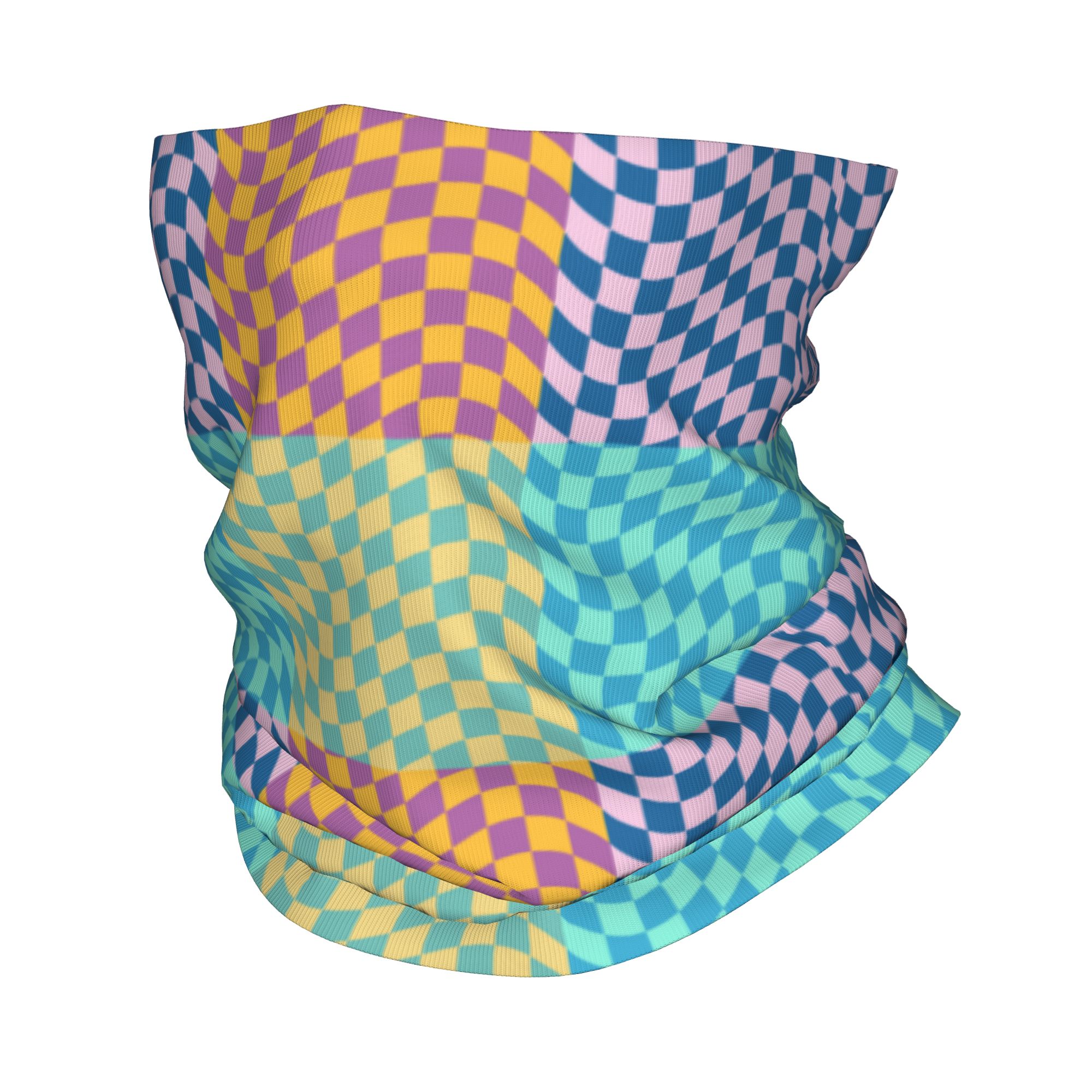 Neck Warmer Tube - Benutzerdefinierte farbige karierte Bandana-Halsmanschette, winddichter Gesichtsschal-Abdeckung