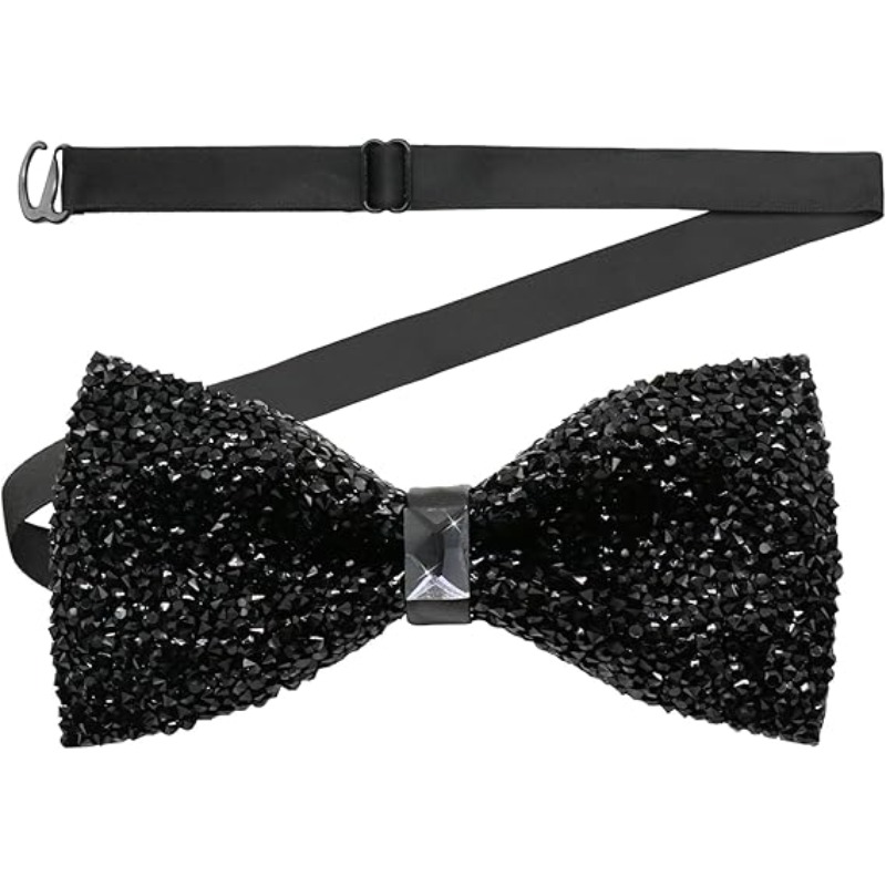 Bow Tie Pre Tied - Modische Strass-Fliege für Herren und Damen