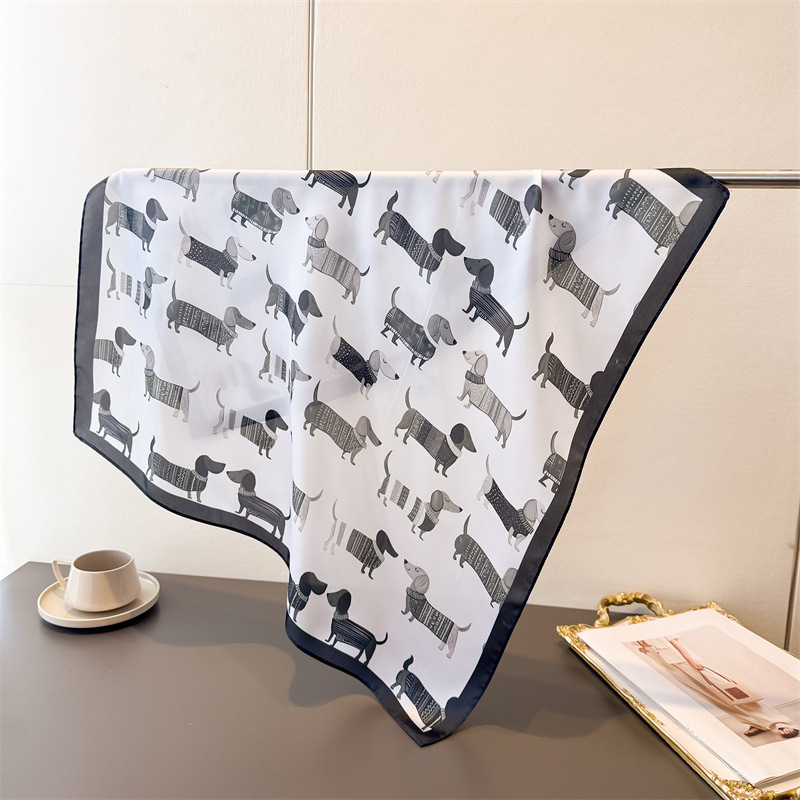 Bandana Cotton - Quadratischer Schal aus Baumwolle mit Hundemotiv