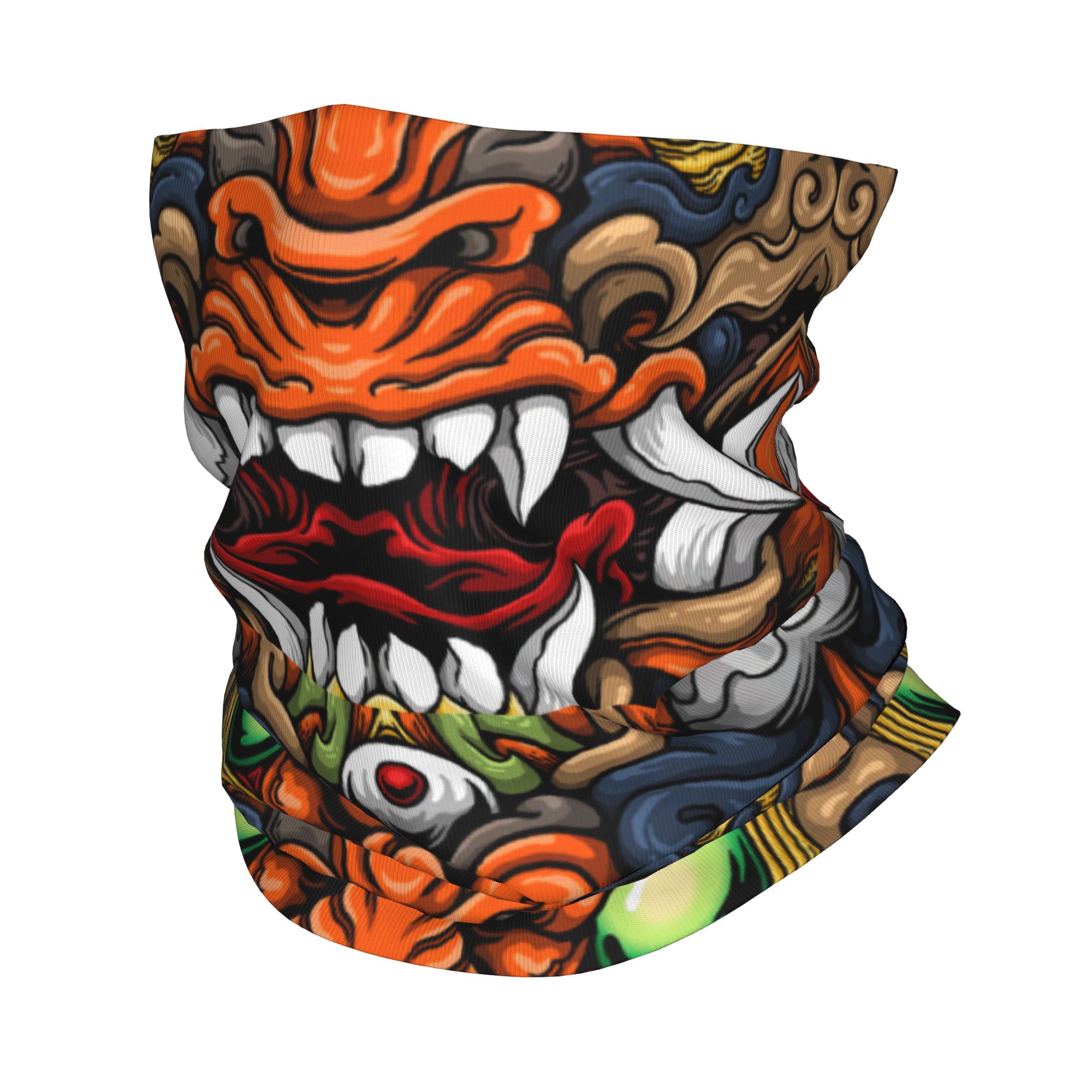 Neck Warmer Tube - Benutzerdefinierte Samurai Dämon Oni Winter Stirnband