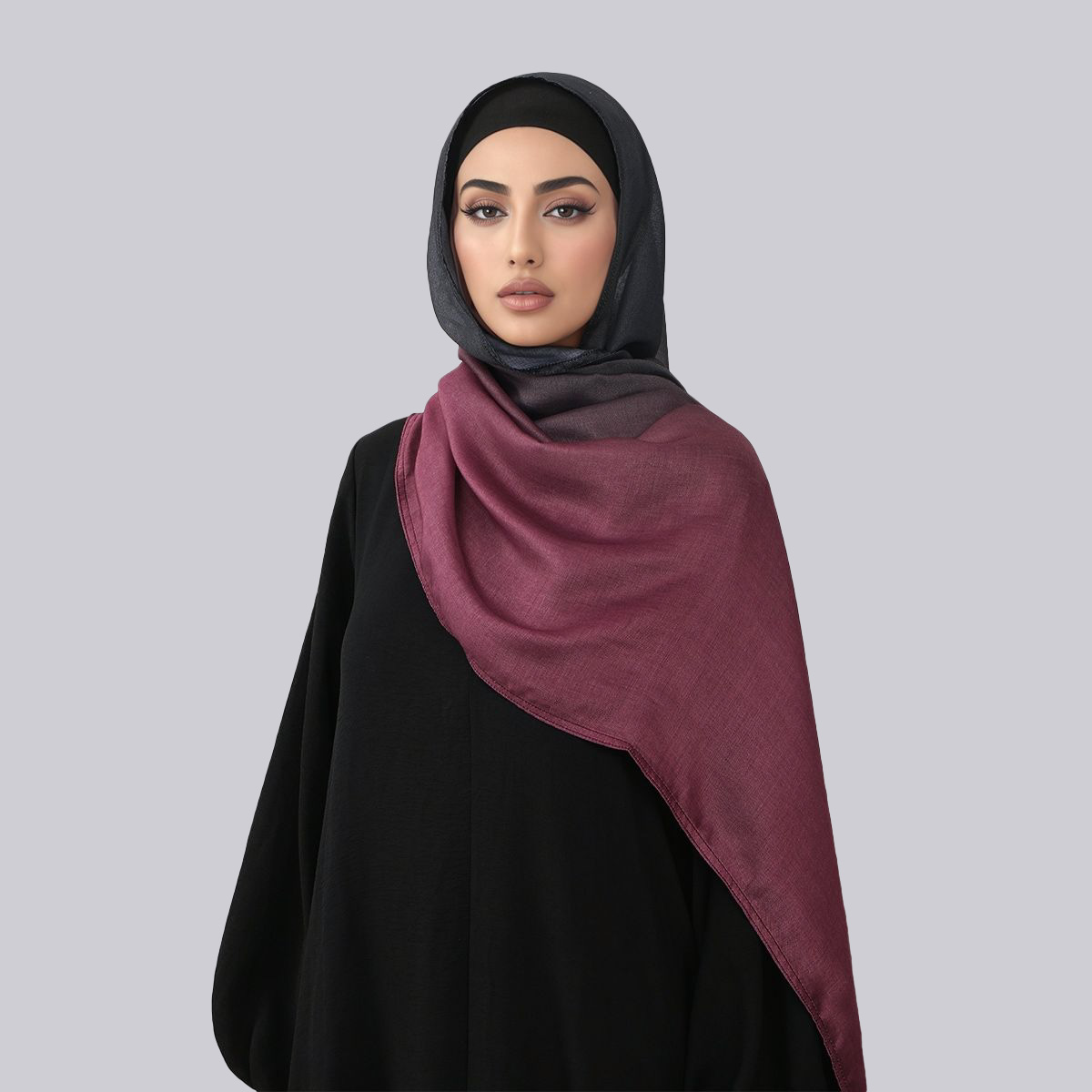 Head Wrap Turban - Frauen Gradienten Baumwolle Rayon Hijab Schal
