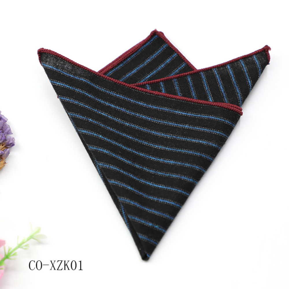 Solide gestreifte braune Einst – Handkerchief Cotton Men Bewertung und Preis