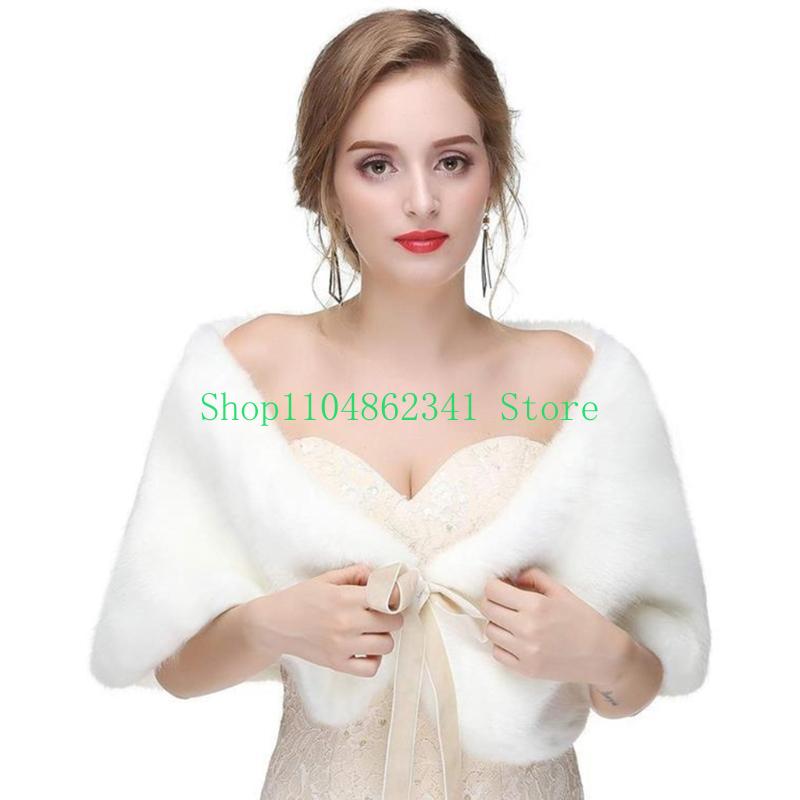652F Anspruchsvoller Kunstfell – Stole Wedding Shawl Bewertung und Preis