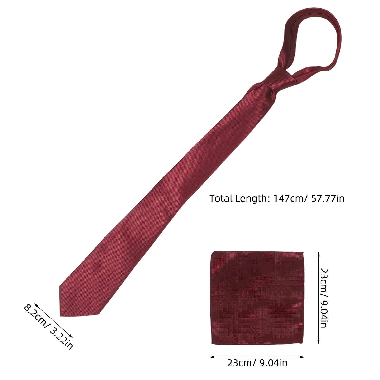 Einfarbiges Herren-Krawatten-  – Pocket Square Set Bewertung und Preis