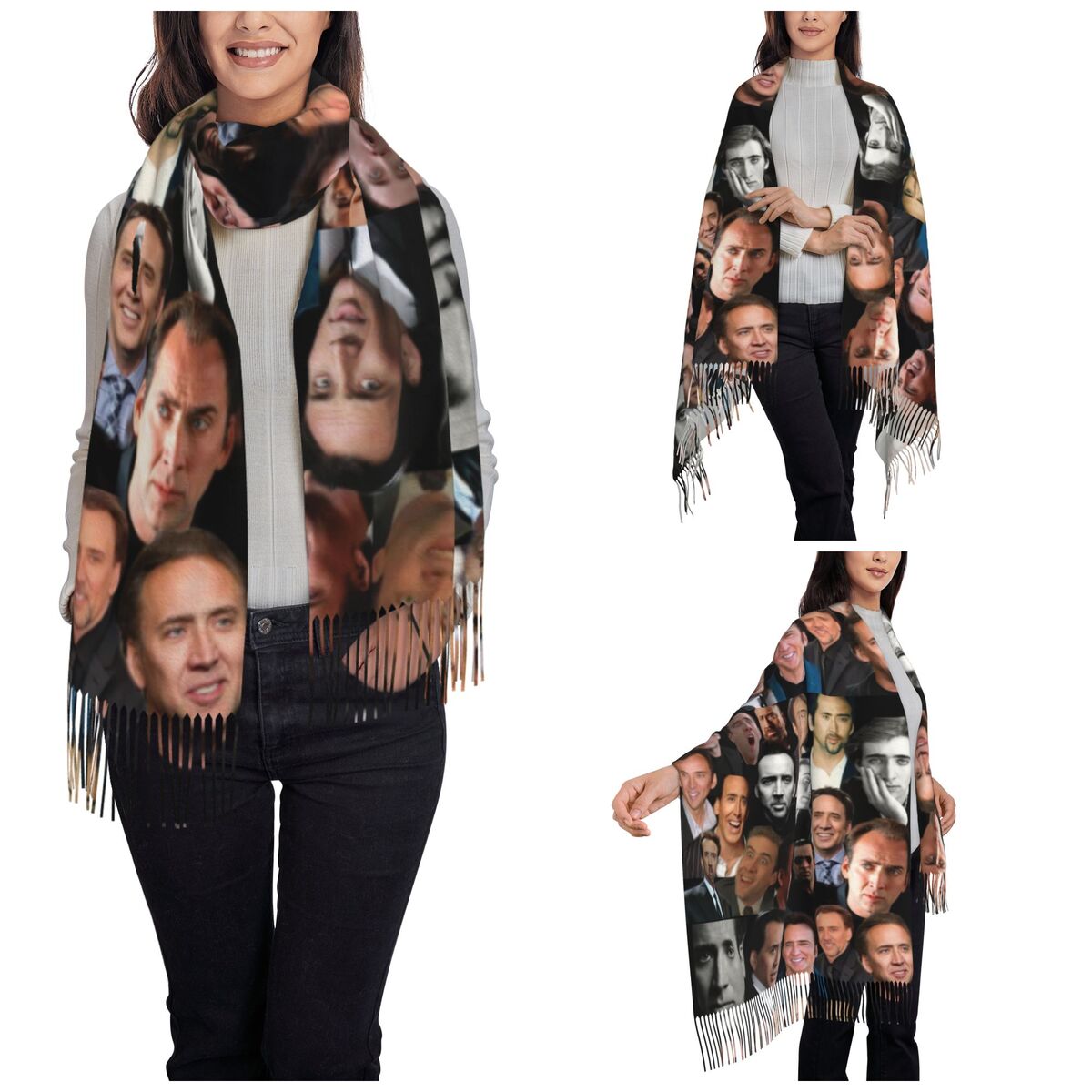 Nicolas Cage Collage Schal Wra – Pashmina Wrap Large Bewertung und Preis