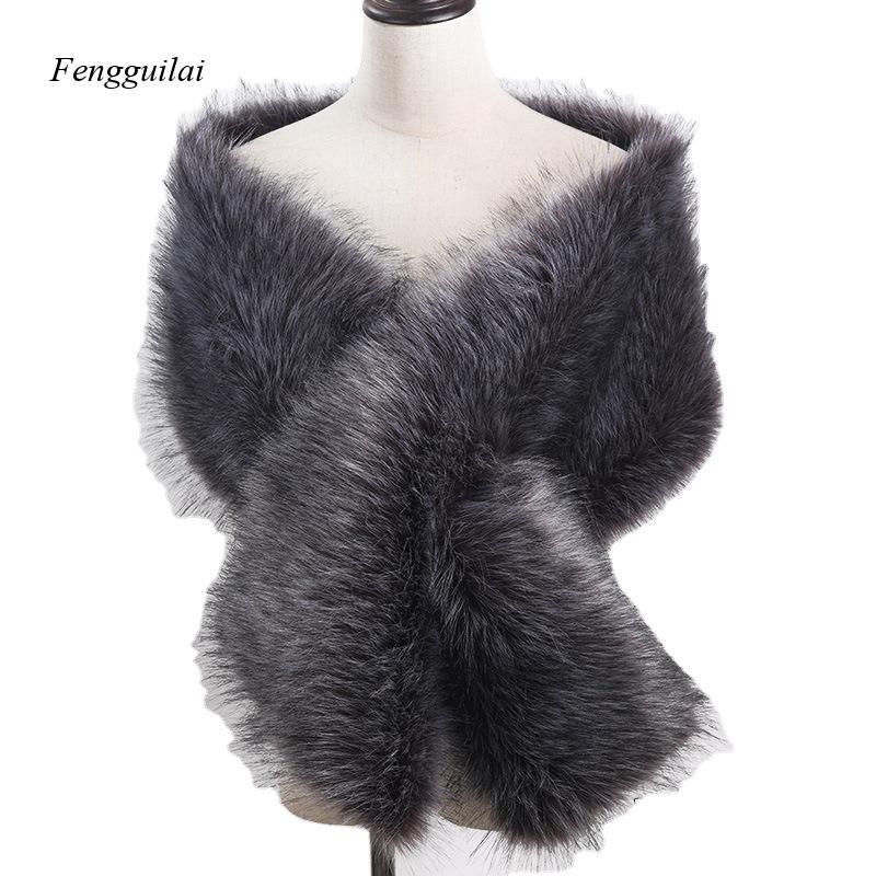 Damen Weißer Kunstfell-Schal B – Stole Wedding Shawl Bewertung und Preis