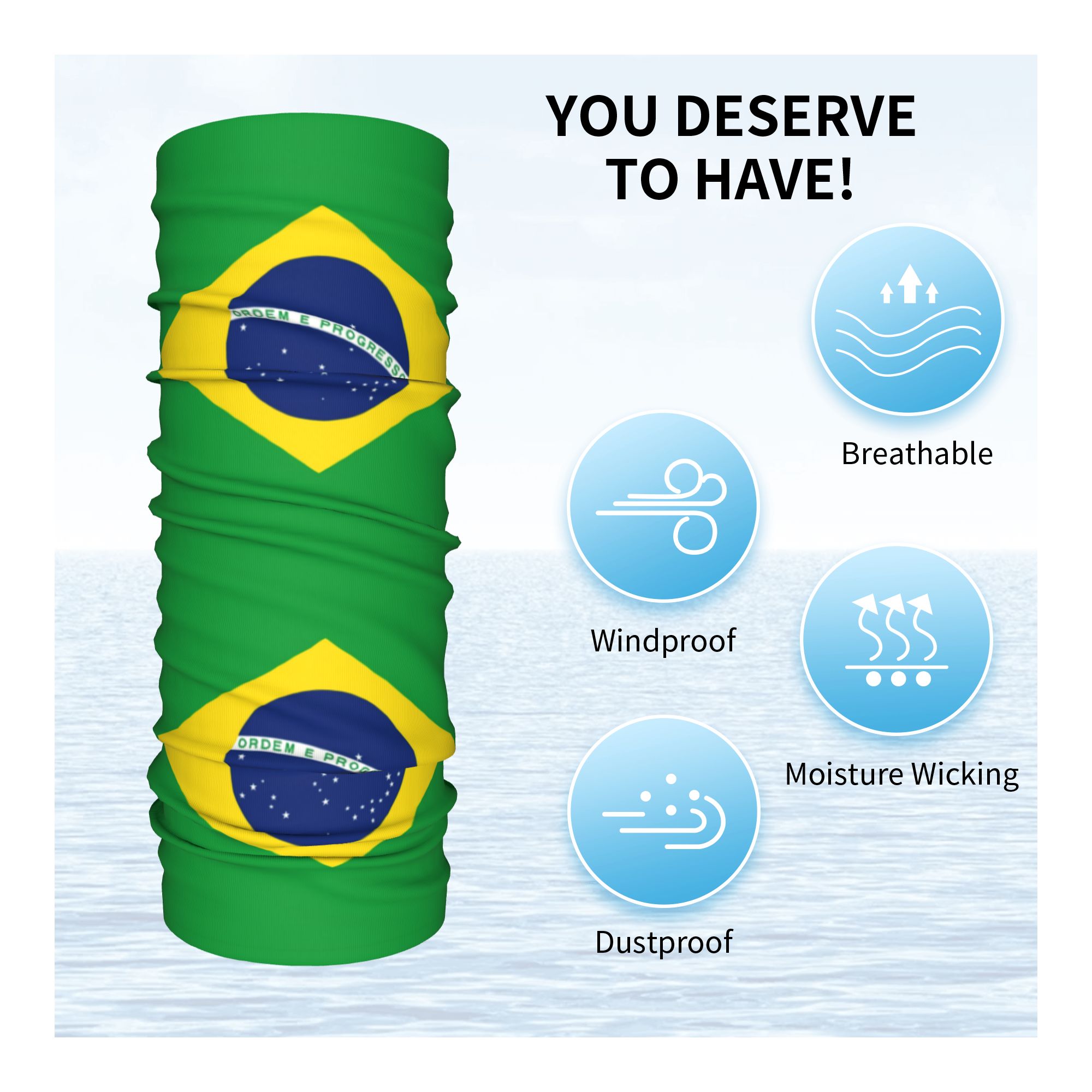 Benutzerdefinierte Brasilien F – Neck Warmer Tube Bewertung und Preis