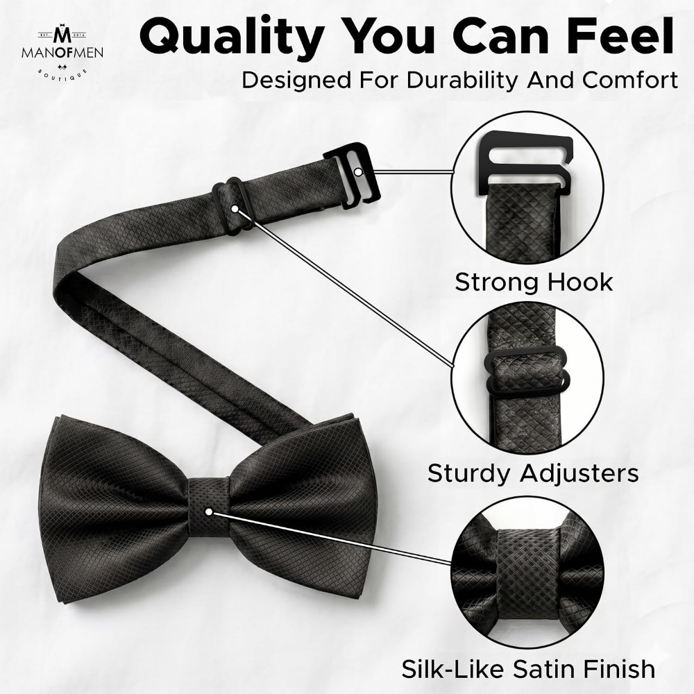Polyester Einfarbige Vorgefert – Bow Tie Pre Tied Bewertung und Preis