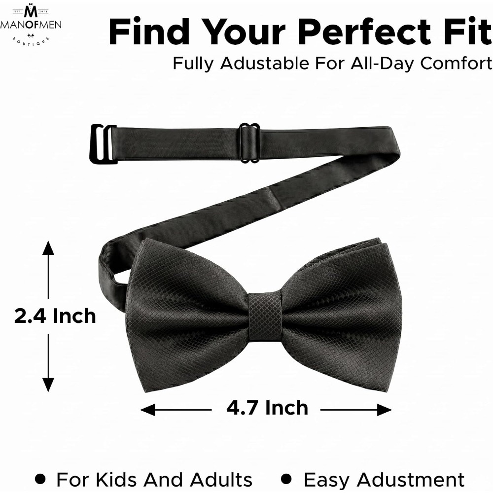 Polyester Einfarbige Vorgefert – Bow Tie Pre Tied Bewertung und Preis