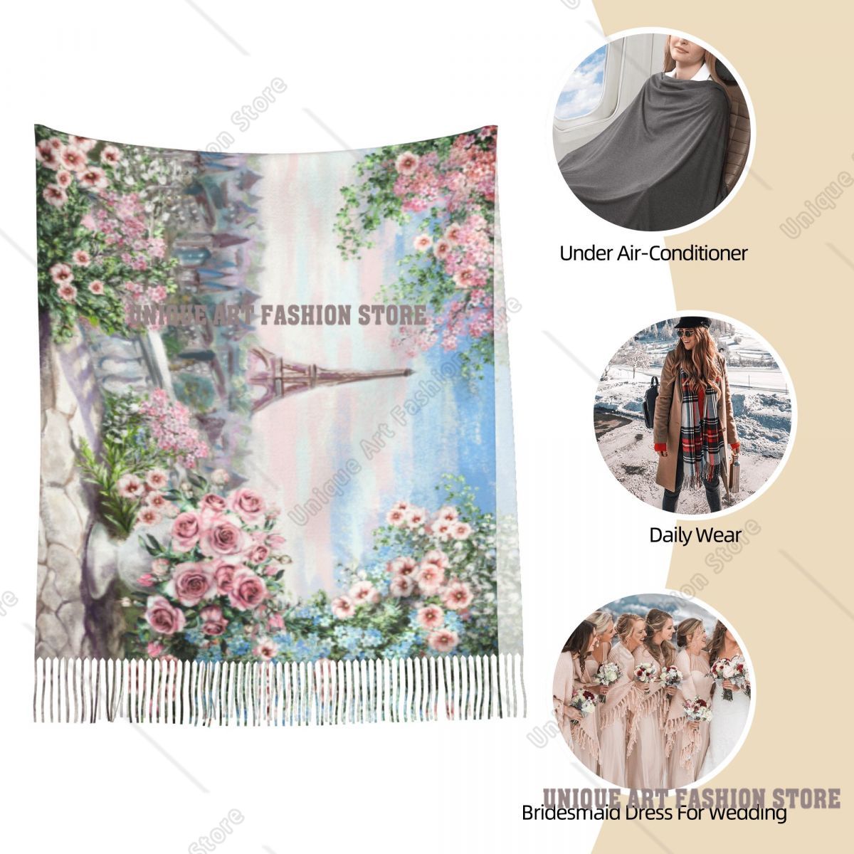 Ölgemälde Frankreich Paris Eif – Pashmina Wrap Large Bewertung und Preis