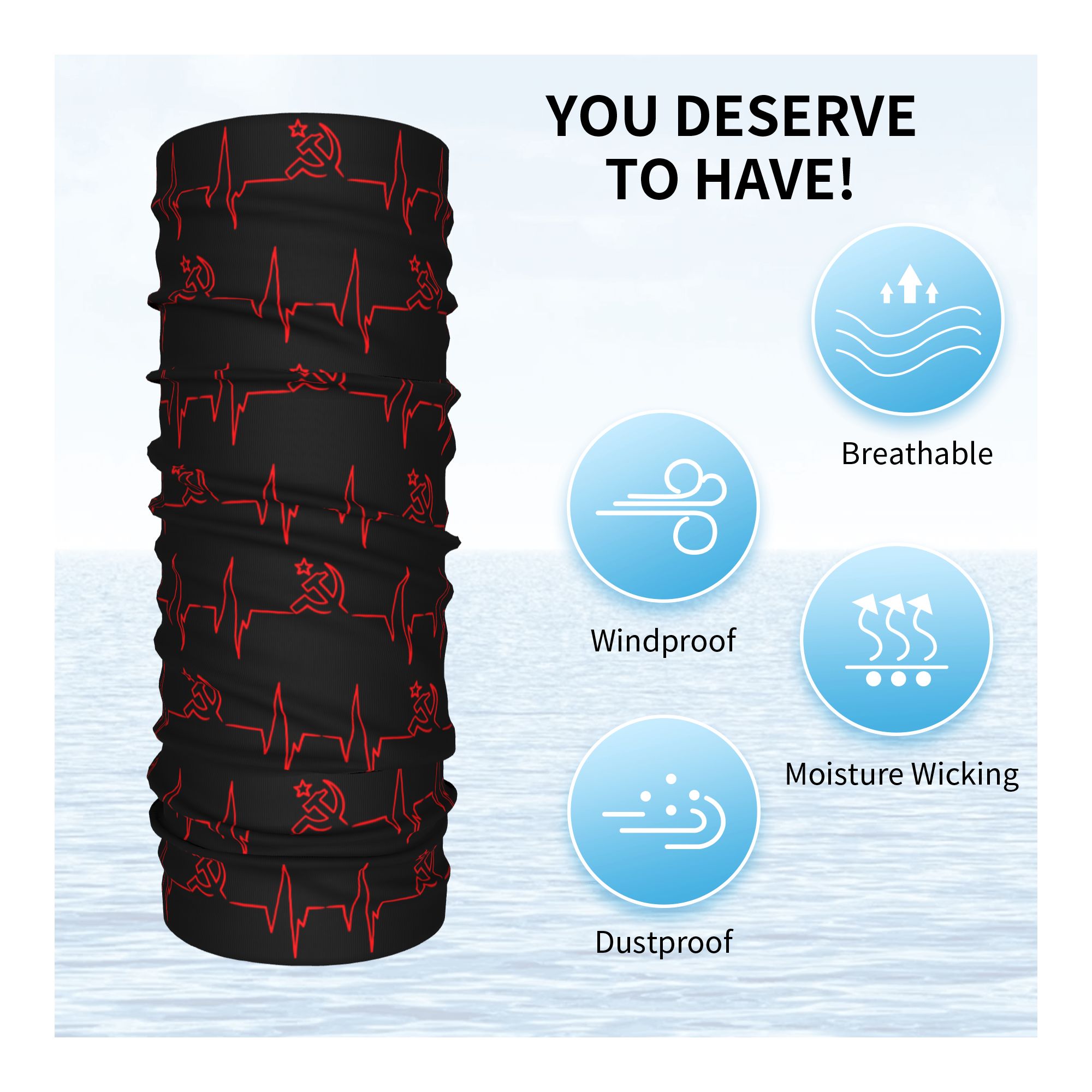 Benutzerdefinierte Herzschlag  – Neck Warmer Tube Bewertung und Preis