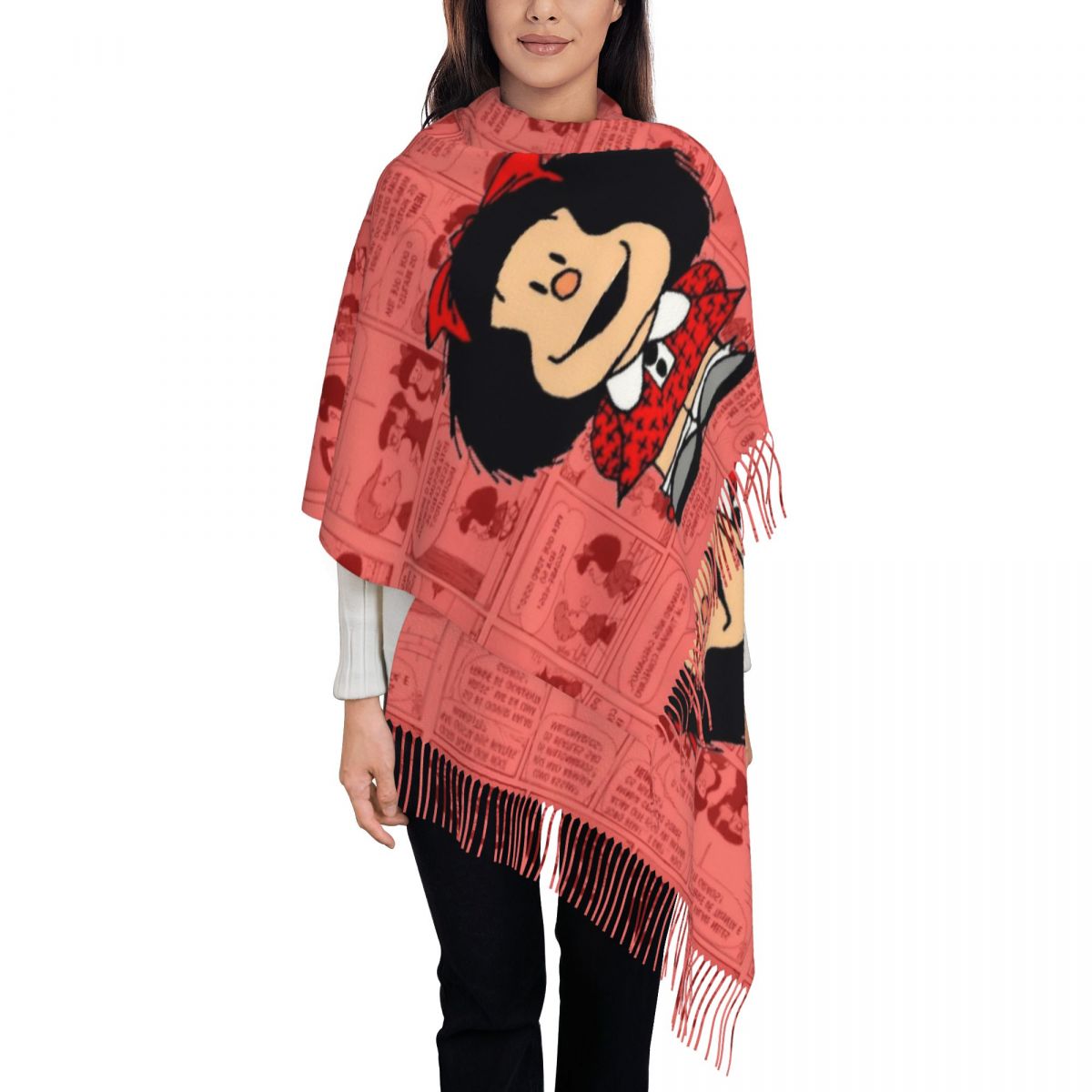 Damen-Quastenschal, Maufaldas- – Pashmina Wrap Large Bewertung und Preis