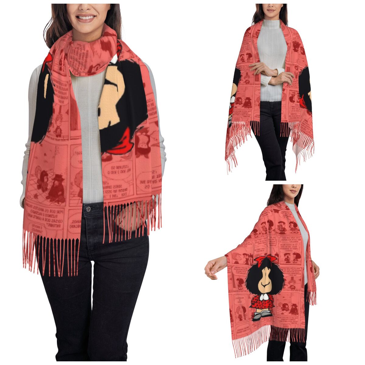 Damen-Quastenschal, Maufaldas- – Pashmina Wrap Large Bewertung und Preis