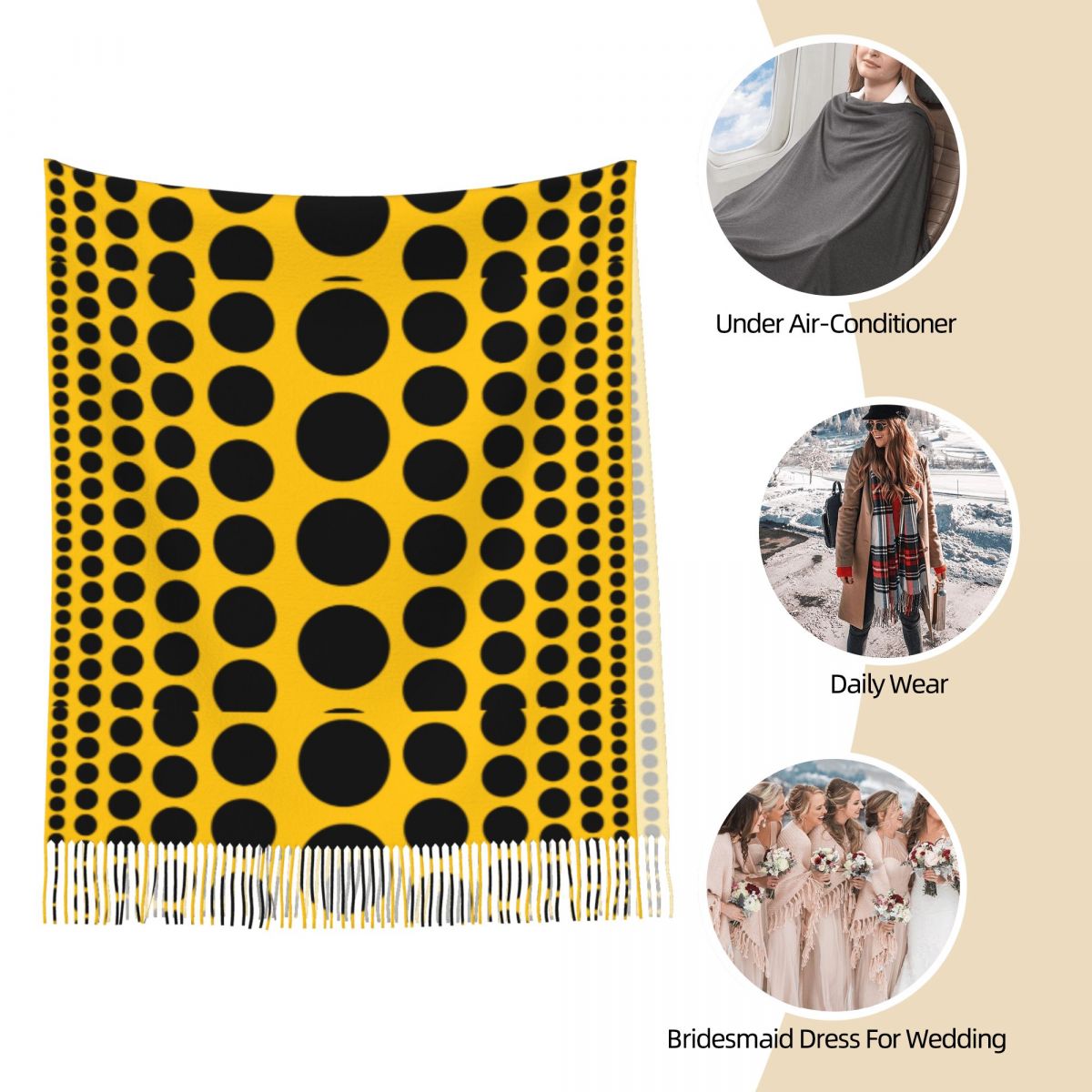 Infinity Polka Dots Schal für  – Infinity Scarf Knit Bewertung und Preis