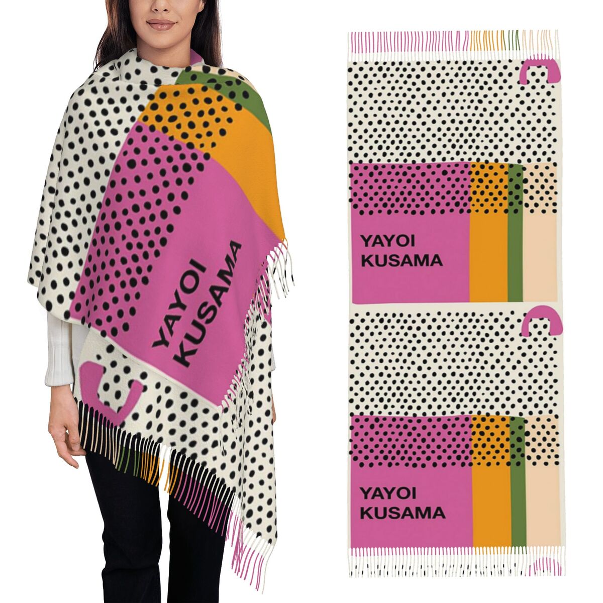 Luxuriöser Yayoi Kusama Infini – Infinity Scarf Knit Bewertung und Preis