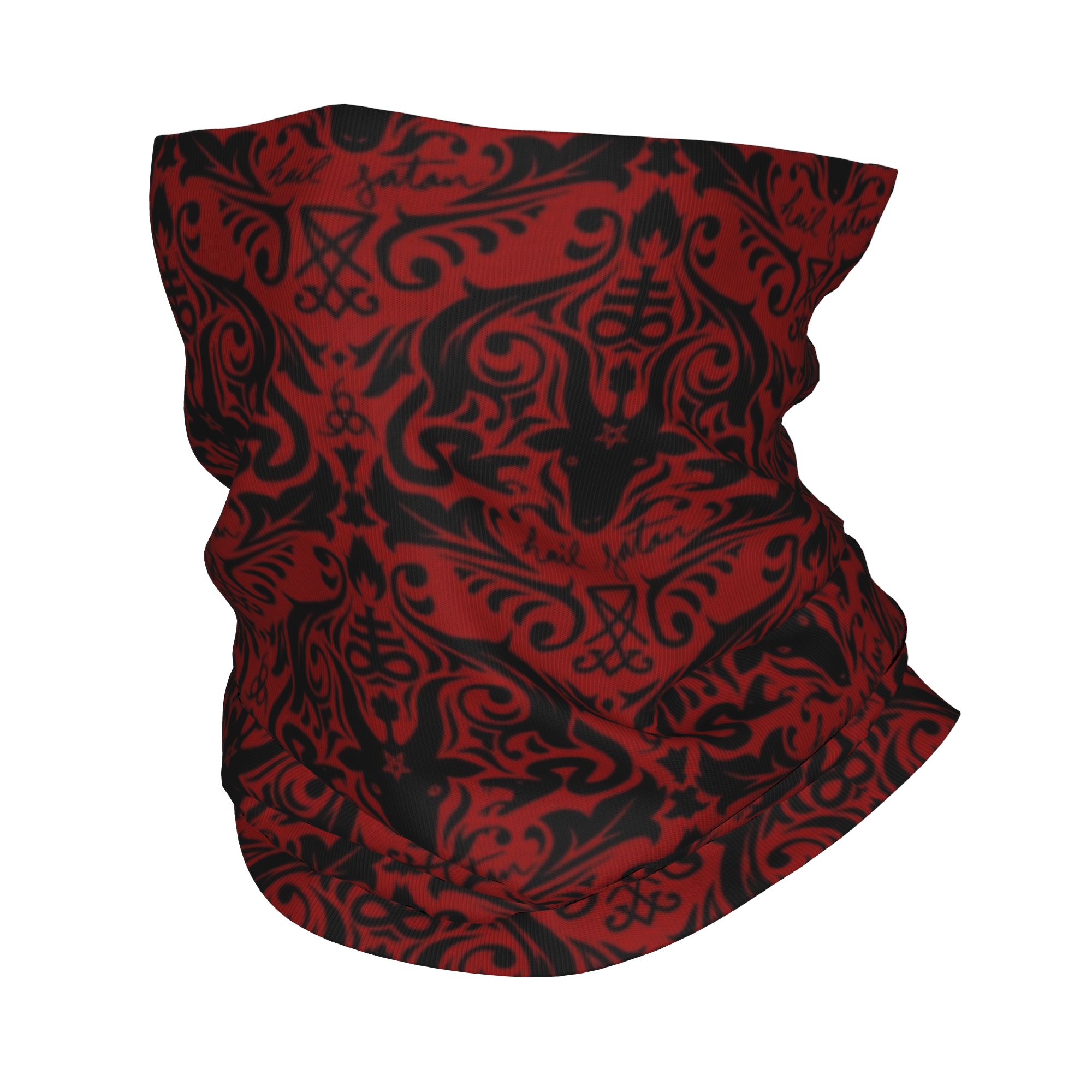 Baphomet Damask Hail Satan Bla – Neck Warmer Tube Bewertung und Preis