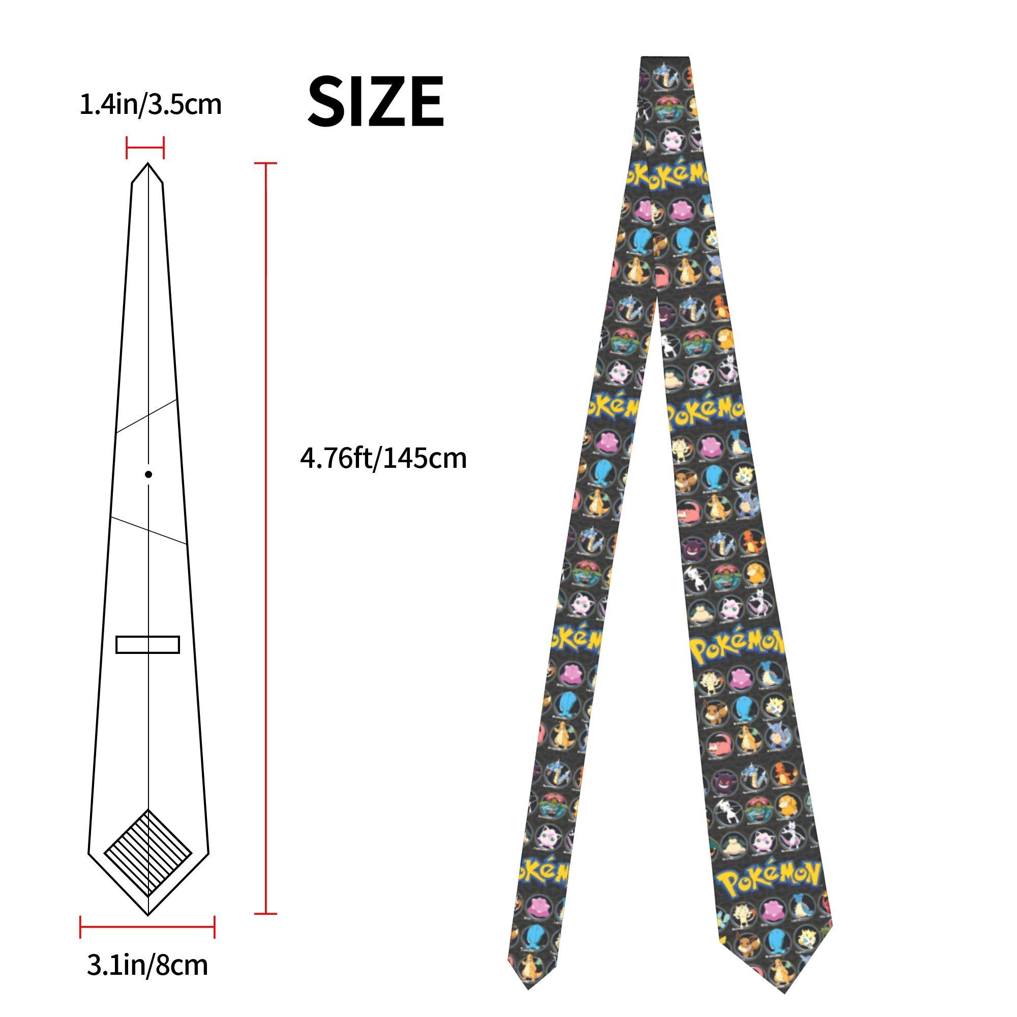 Krawatten mit Cartoon-Pokémon- – Skinny Tie Men Bewertung und Preis