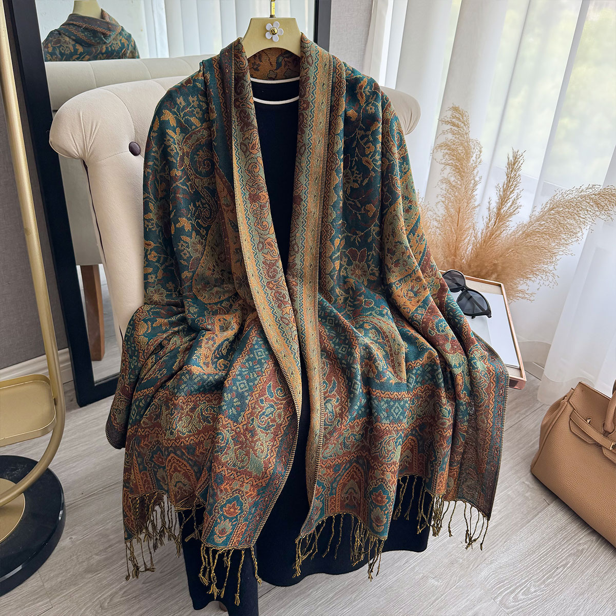 2023 quaste Decke Design Ethni – Woven Scarf Blanket Bewertung und Preis