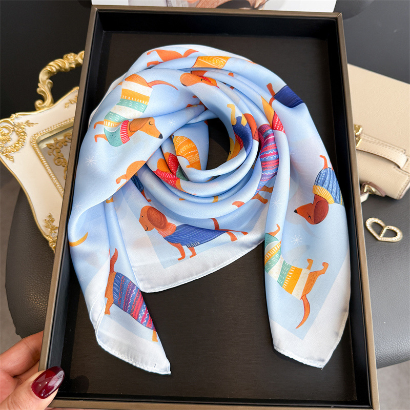 Modischer Wiener-Hund-Print Ba – Silk Neck Scarf Bewertung und Preis