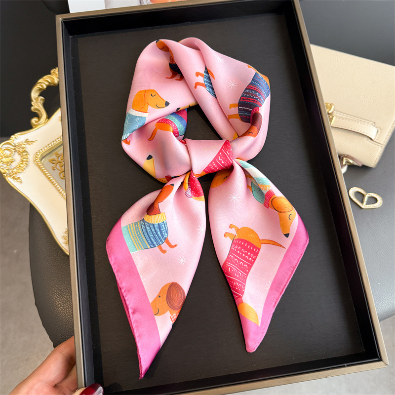 Modischer Wiener-Hund-Print Ba – Silk Neck Scarf Bewertung und Preis