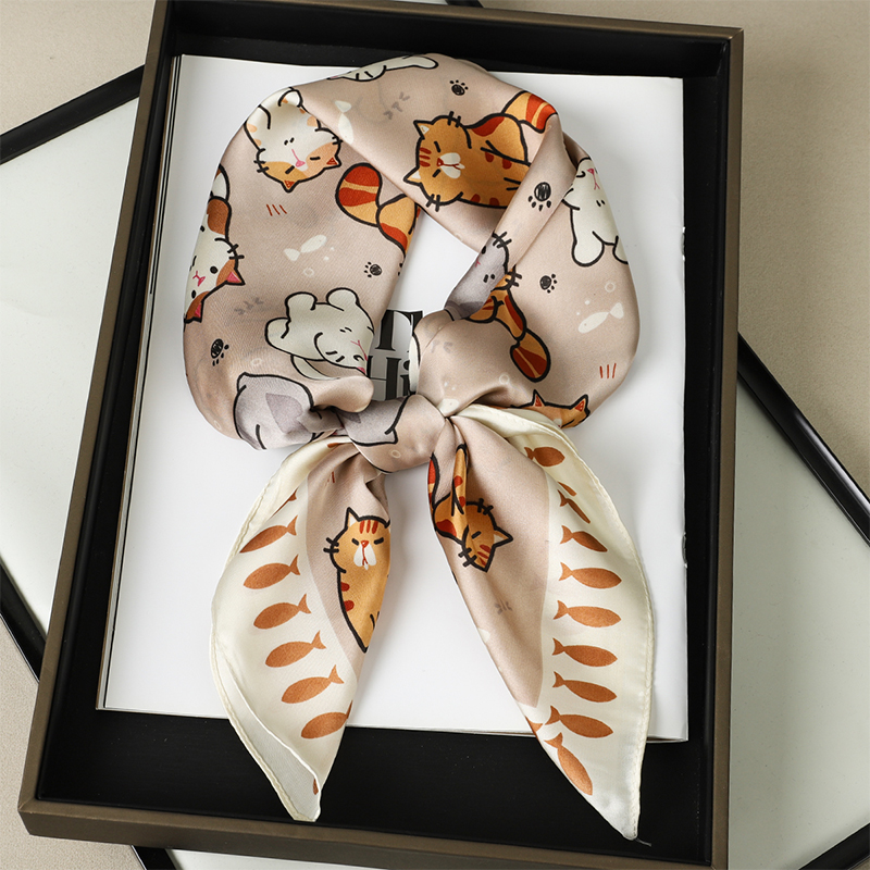 Luxus Seide Schal Fett Katze Q – Silk Neck Scarf Bewertung und Preis