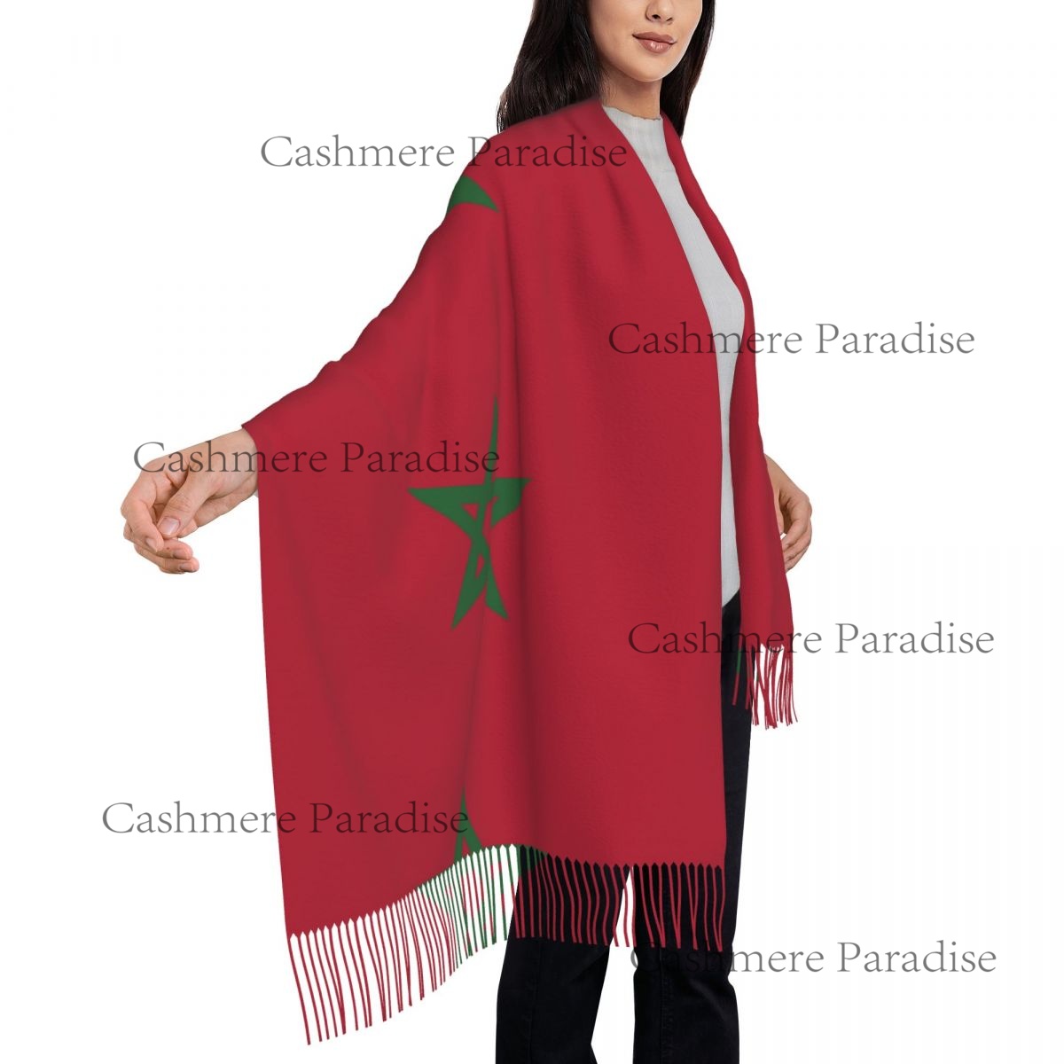 Marokko-Flagge Damen warmer Wi – Infinity Scarf Knit Bewertung und Preis