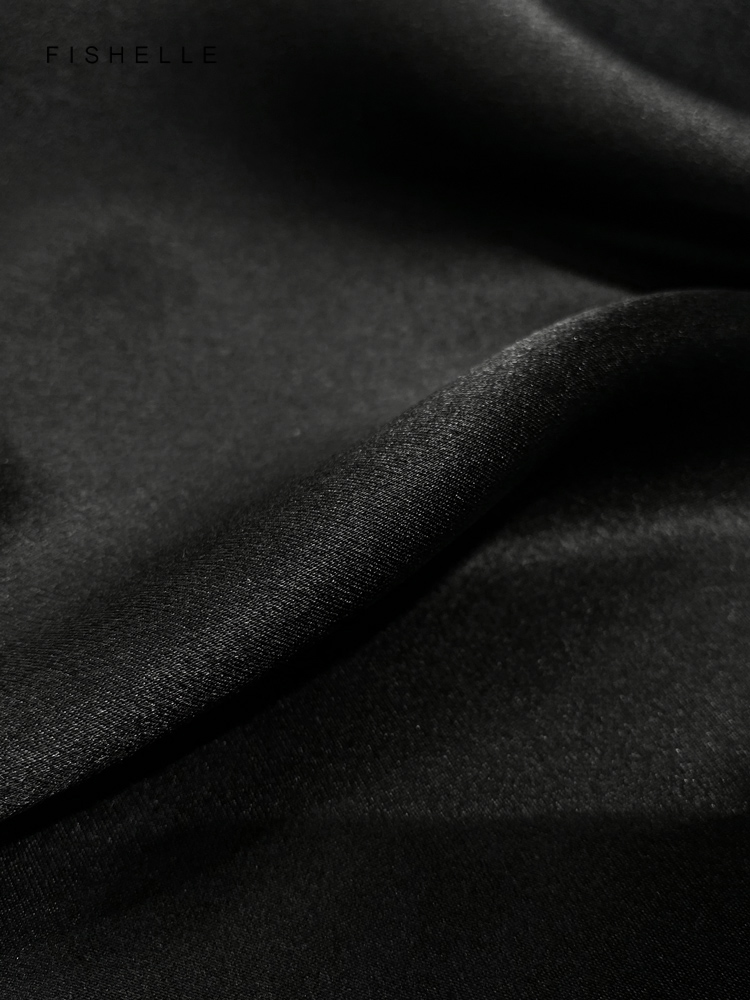 Einfarbig schwarz reiner Seide – Silk Neck Scarf Bewertung und Preis