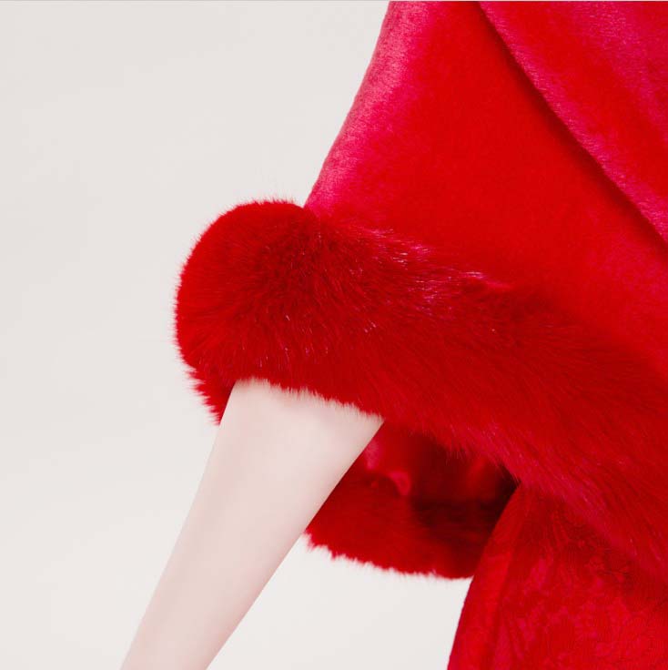 Rote Braut-Umhänge Winter Kuns – Stole Wedding Shawl Bewertung und Preis